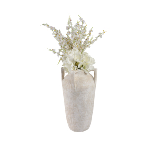 Vaso moderno alto e testurizzato con manici per soggiorno, vaso decorativo per fiori per camera da letto, ufficio, decorazioni per la casa - Product Image 2