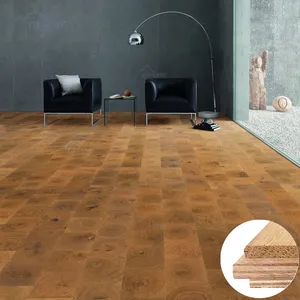 Parquet en bois brut de chêne français fournisseur professionnel café large parquet en chêne pour boutique villa parquet en bois coupé en bout de chêne