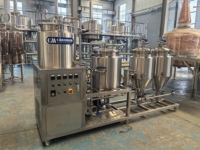 Mini-usine de brassage de bière en acier inoxydable 100L avec pompe et réservoir sous pression, contrôle PLC, fabriquée en Chine