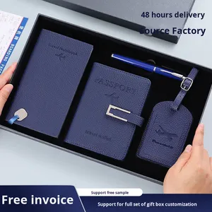 สมุดบันทึกหนัง PU สำหรับเดินทาง พร้อมป้ายติดกระเป๋าเดินทางแบบกำหนดเอง กล่องของขวัญ มีสินค้าพร้อมส่ง ลดราคาพิเศษ - Product Image 2