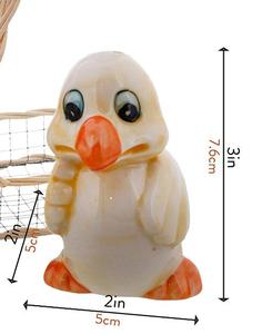 Ceramic Bird Salt and Pepper Shaker Collectors Kitchen Decor - Duck with Orange <strong>Beak</strong> - Product Image 2