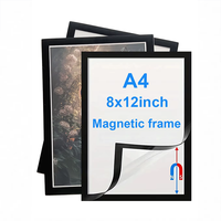 Cadre magnétique pour affiche A4 avec couverture transparente pour la décoration murale de bureau