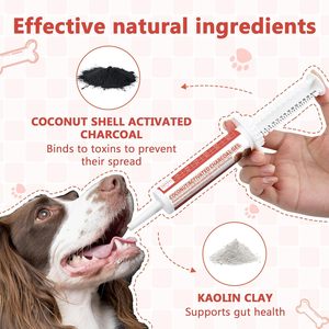 Pâte de charbon actif <span class=keywords><strong>pour</strong></span> chiens, chats, chiots, kit de désointoxication <span class=keywords><strong>pour</strong></span> animaux, absorbeur de toxines, aides d'urgence <span class=keywords><strong>pour</strong></span> animaux, récupération du système digestif, 30 ml - Product Image 3