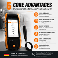 Analyseur de gaz de combustion portable Testo 300 O2 CO pour l'entretien des systèmes de chauffage de chaudières CVC