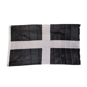 Bandera del Condado de Cornualles Bandera de poliéster del Condado de Cornualles Inglaterra de 3x5 pies con dos ojales de metal - Product Image 1