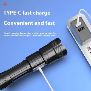 Powerful Multifunctional Digital Display Zoom LED <b>Flashlight</b> Portable with Long Range Type-C Charging for Camping - Product Image 3