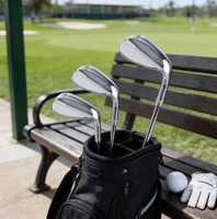 Set Headcover Iron Forged High Forgiveness Warna Hitam Perak, 48-62 Derajat, Baja SM Karet Art, Tangan Kanan, Laris Manis, Mewah Modern