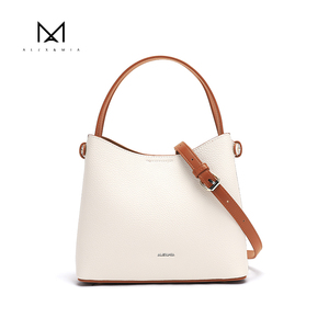 Sac seau hobo minimaliste en cuir PU à motif croisé, convertible avec poignée supérieure, sacs à bandoulière pour le quotidien, sac à main décontracté pour femme - Product Image 4
