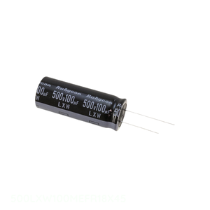 Condensador Original de Aluminio de 100 uF, 20%, 500V, Radial, 500LXW100MEFR18X45 - Product Image 1