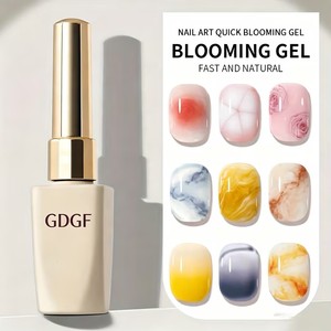 Vernis à ongles gel UV transparent dégradé 12g en gros avec effet imprimé floral marbré aquarelle, végétalien et écologique, pour French Manucure - Product Image 1