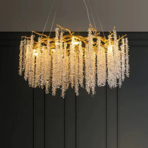 <span class=keywords><strong>Suspension</strong></span> postmoderne de luxe avec pièces de monnaie glands en cristal pour salon chambre pour atmosphère <span class=keywords><strong>d</strong></span>'hôtel lustre de branche suspendu - Product Image 3