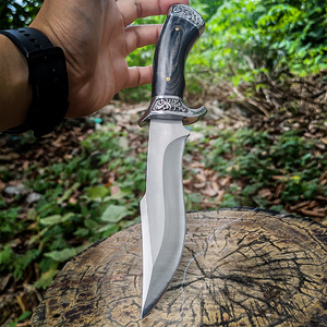 Coltello fisso da caccia industriale con manico Wooder, coltello tascabile portatile in acciaio inossidabile resistente per campeggio all'aperto, manico in Nylon - Product Image 4