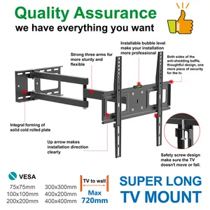 Charmount-Soporte Universal de movimiento completo para televisor Lcd, montaje de TV de movimiento completo Led, Max VESA, 400x400mm, gran oferta