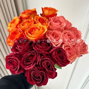 Roses artificielles Junheyuan, 7 têtes sur une seule branche, pour la décoration de mariage et de la maison - Product Image 3