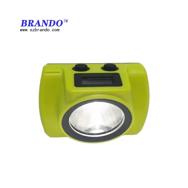 BRANDO โคมไฟดิจิทัลไร้สาย KL6-D,ไฟ LED ติดศีรษะไฟใต้ดินโคมไฟติดหมวก IP68กันน้ำสำหรับงานอุตสาหกรรม