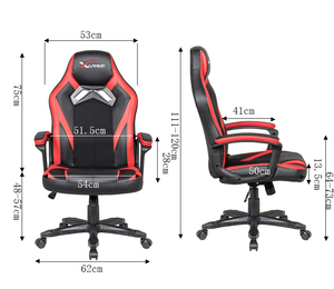 Chaise <span class=keywords><strong>de</strong></span> bureau gaming exécutive robuste, capacité 500 lbs, en cuir synthétique, avec accoudoirs pivotants 2D rafraîchissants, cadre en acier, dossier haut - Product Image 6