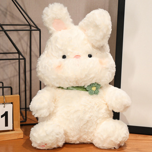 Peluche de Animales de Granja Ultra Suave de 28 cm - Compañero Reconfortante - 3 Colores Surtidos - ¡Oferta! Conejito con Lazo - Product Image 5
