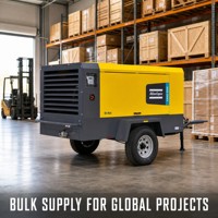 Compresseur d'air à vis portable électrique Atlas Copco XAMS 850E 380V pour la construction, l'exploitation minière, OEM, vente en gros d'usine