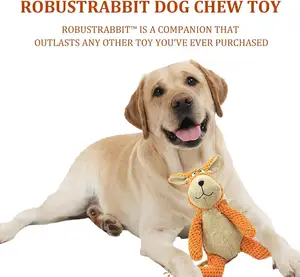 Penjualan laris mainan boneka hewan tahan banting anjing baru mainan kunyah anjing kelinci kuat melengking untuk anjing kecil Medium agresif
