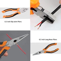 Probon, Kit de herramientas manuales universales para el hogar, juego de herramientas eléctricas de reparación, llaves, destornilladores, alicates, brocas, Hardware de mano ligero