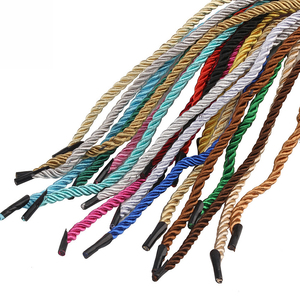 เชือกไนลอนแบบเป็นมิตรต่อสิ่งแวดล้อมสำหรับขายส่ง พร้อมหูจับแบบเกลียว ความยาว 38 ซม. ปลายพลาสติกขนาด 5 มม. สายรัดแบบเว็บบิ้ง ริบบิ้นสำหรับถือถุงของขวัญ - Product Image 3