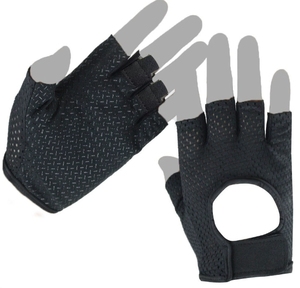 Venta al por mayor medio dedo antideslizante gimnasio guantes Yoga equipo de ejercicio para barra Horizontal Fitness entrenamiento mujeres - Product Image 1