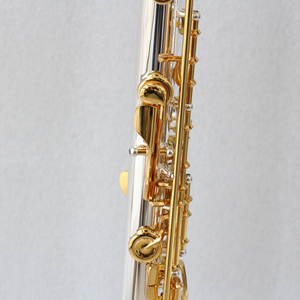 Flûte traversière en Do à 17 trous, conception à trous ouverts, corps plaqué <span class=keywords><strong>argent</strong></span>, avec instruments de flûte plaqués or - Product Image 4