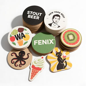 Подставки для напитков из абсорбирующей целлюлозы, бумажные подставки под заказ, круглые 40 пт, подставки для напитков, оптовая продажа, подставки для бара, пива, на заказ - Product Image 1