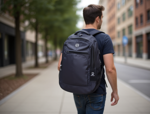 Zaino casual da uomo in poliestere con chiusura a cerniera e tasca interna per uso quotidiano - Product Image 2