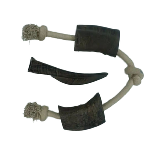 Cuerno de búfalo natural y Cuerda de algodón para masticar perros, juguete duradero para masticadores agresivos, Salud Dental y juego interactivo - Product Image 1