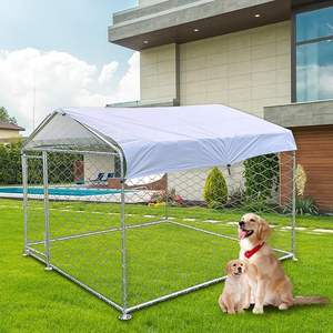 6.6X6.6FT คอกสุนัขขนาดใหญ่คอกสุนัขกลางแจ้งพร้อมหลังคาคอกสุนัขขนาดใหญ่คอกสุนัขพร้อมหลังคากันน้ำสำหรับสนามหลังบ้าน - Product Image 1