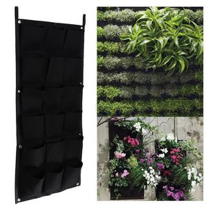 Sacs de culture verticaux en feutre non tissé vert à 18 poches, personnalisables, pour plantes, vente en gros - Product Image 5