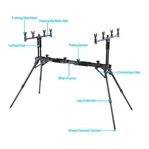 Selco-caña de pescar de aleación de aluminio, <span class=keywords><strong>3</strong></span> varillas compactas y ligeras, totalmente ajustables, venta al por mayor, China - Product Image 2