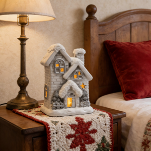 Luces Decorativas <span class=keywords><strong>de</strong></span> Escritorio con Forma <span class=keywords><strong>de</strong></span> Santa Claus y <span class=keywords><strong>Muñeco</strong></span> <span class=keywords><strong>de</strong></span> <span class=keywords><strong>Nieve</strong></span> Pintados en Terracota - Adornos Navideños <span class=keywords><strong>de</strong></span> Interior con Brillo LED - Product Image 3