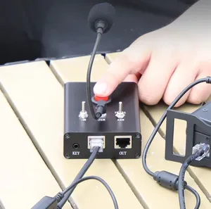 Microphone multifonction DIH-1 pour radio ondes courtes Yaesu et <span class=keywords><strong>Xiegu</strong></span>, clé CW, prise en charge PTT, haut-parleur/casque externe - Product Image 2