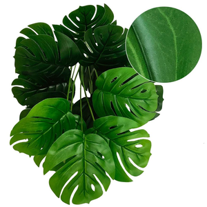 Grande Feuille de Tortue Monstera Tropicale Artificielle Élégante Feuilles de Faux Palmier Nouvel An Chinois Décorations de Mariage de Pâques Fabriquées - Product Image 4