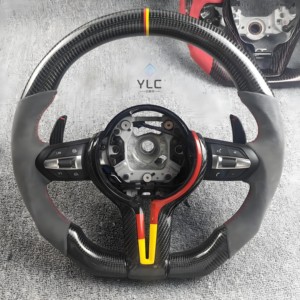 Volante de Fibra de Carbono YLC para <span class=keywords><strong>BMW</strong></span> F30 F10 E90 E70 E71 F35 F22 F18 E46 <span class=keywords><strong>E36</strong></span> E60 M3 M4 M5 M, Volante Deportivo - Product Image 4