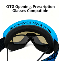 Masque de ski/snowboard à lentille PC, cadre TPU, anti-buée UV400, éponge sphérique triple couche, compatible OTG, directement de l'usine