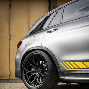 Jantes en alliage forgé sport à 10 branches, concaves profondes, noir brillant HE1, 19 20 21 22 pouces, pour Mercedes C63 A45 <span class=keywords><strong>AMG</strong></span> 5x112 - Product Image 4