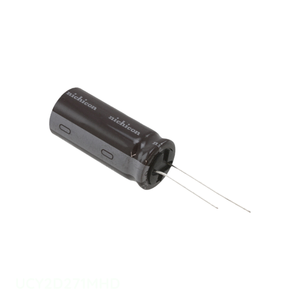 ตัวเก็บประจุแบบ Through Hole CAP ALUM 270UF 20% 200V RADIAL 270 uF รุ่น UCY2D271MHD จากผู้ผลิต - Product Image 1
