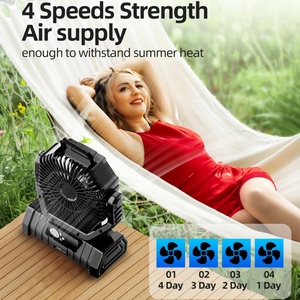 Trending 2026 Portable 20000mAh USB <b>Remote</b> <b>Control</b> Table Solar Rechargeablre <b>Fan</b> With Light & Powerbank for Home Gift - Product Image 3