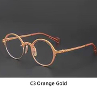 Gafas Ópticas Unisex de Alta Calidad con Diseño Nuevo, Montura Completa de Titanio Ligera, Anti-Luz Azul, Forma Geométrica sin Aro