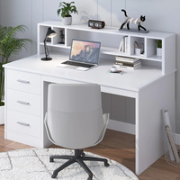 Bureau d'ordinateur avec étagère à huche Grand espace de rangement et bureau spacieux Bureau à domicile