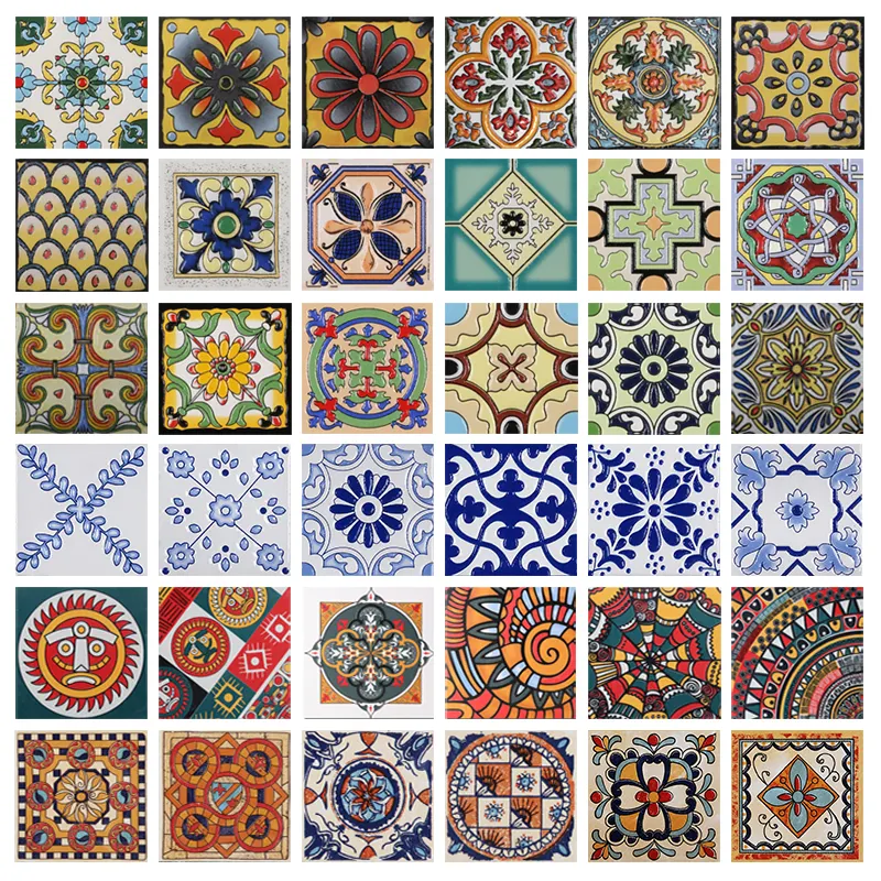 Estilo árabe vinilo adhesivo impermeable de baño decoración de la cocina azulejo de la pared pegatinas
