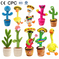 Cactus Dansant et Parlant Rechargeable par USB, Jouet en Peluche, Livraison Gratuite, Plante Robot Dansante Électrique