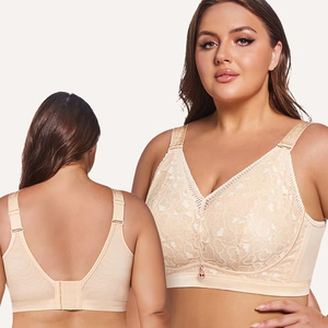 Nouveau solide noir sans couture grande taille soutien-gorge <span class=keywords><strong>grosse</strong></span> <span class=keywords><strong>femme</strong></span> avec de gros seins surdimensionné coupe mince Push-Up sous-vêtements sans fil - Product Image 2
