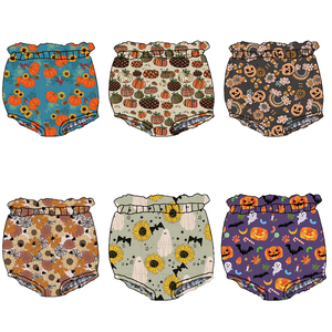 Pantalones Cortos de Halloween para Niñas, Personalizados con Estampado OEM, de Cintura Alta - Product Image 1