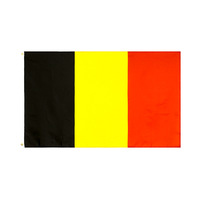 Fournitures de drapeaux nationaux en gros, drapeaux belges personnalisés 90*150cm 3x5 FT, drapeau belge