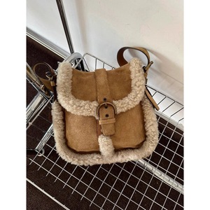 Bolso de Hombro de Ante Sintético para Mujer, Estilo Coreano Retro, Pequeño, Nuevo y Moderno 2025, de Poliéster, para Otoño e Invierno - Product Image 1