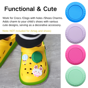 Funda de silicona antipérdida para rastreador de etiquetas de aire para <span class=keywords><strong>zuecos</strong></span> <span class=keywords><strong>Crocs</strong></span>, soporte fácil de colocar para zapatos de niños para Apple AirTags funda - Product Image 5
